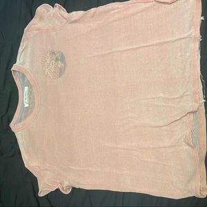 Pink free people tee